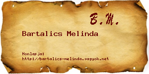 Bartalics Melinda névjegykártya